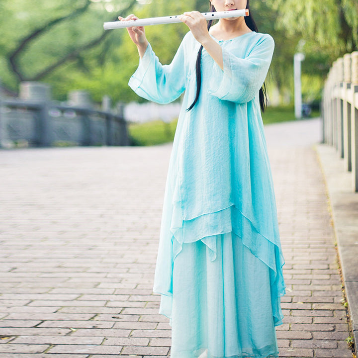 Buddha Stones 3 szt. Joga Szyfonowa odzież Jednolita Medytacja Zen Praktyka Zestaw damski - image 5
