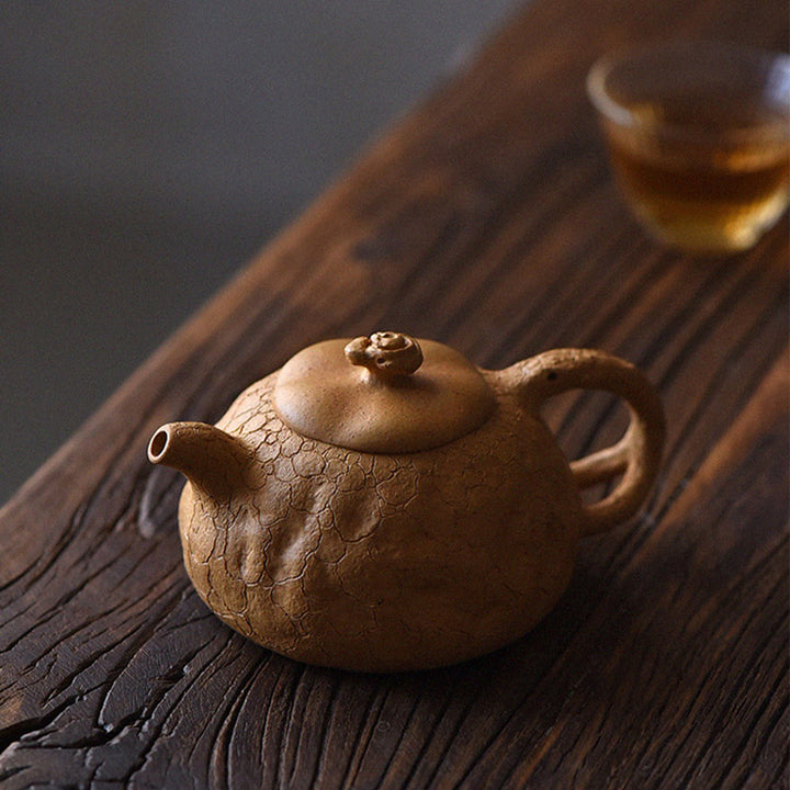 Buddha Stones ręcznie robione Vintage Tree Texture Fioletowa glina Kung Fu Teapot 220ml