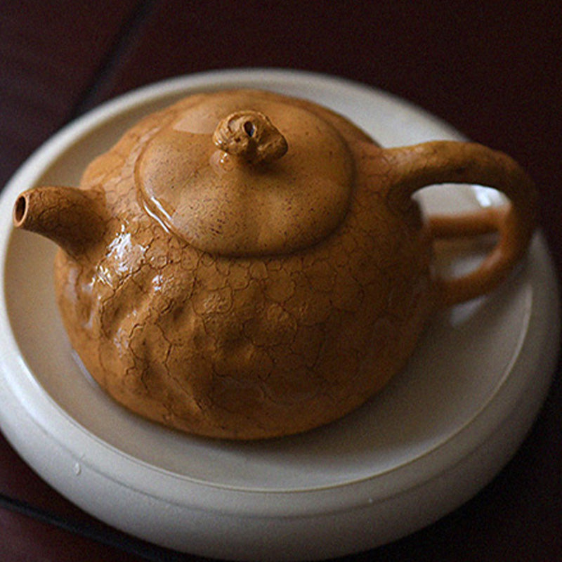 Buddha Stones ręcznie robione Vintage Tree Texture Fioletowa glina Kung Fu Teapot 220ml