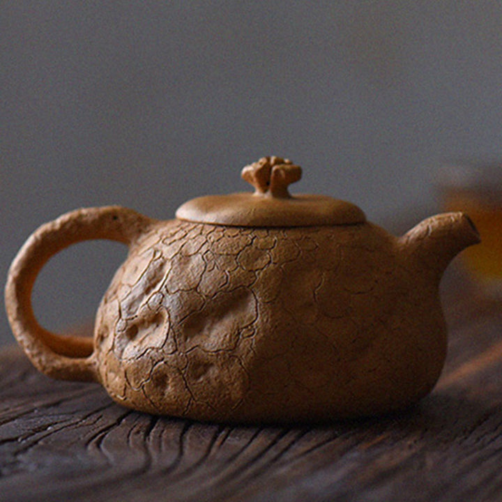 Buddha Stones ręcznie robione Vintage Tree Texture Fioletowa glina Kung Fu Teapot 220ml
