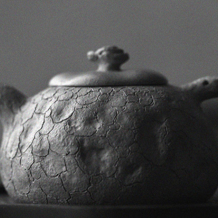 Buddha Stones ręcznie robione Vintage Tree Texture Fioletowa glina Kung Fu Teapot 220ml