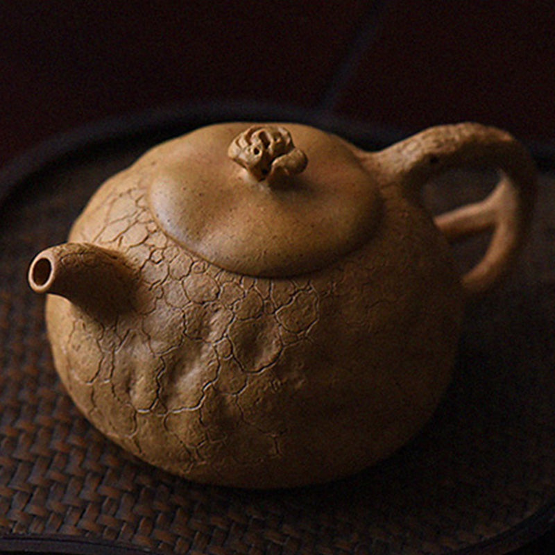 Buddha Stones ręcznie robione Vintage Tree Texture Fioletowa glina Kung Fu Teapot 220ml