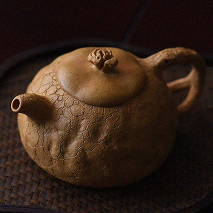 Buddha Stones ręcznie robione Vintage Tree Texture Fioletowa glina Kung Fu Teapot 220ml