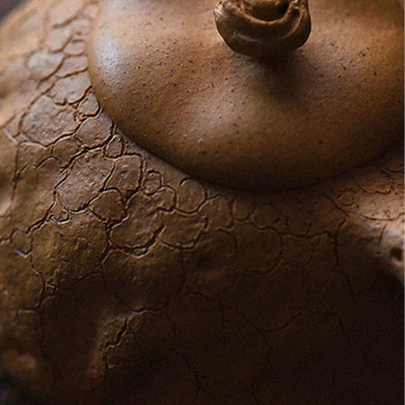 Buddha Stones ręcznie robione Vintage Tree Texture Fioletowa glina Kung Fu Teapot 220ml