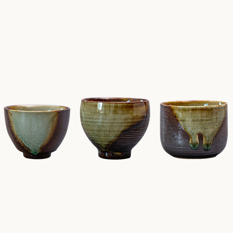 Buddha Stones Retro Brązowy Piec Zmiana Ceramiczny Filiżanka Kung Fu Filiżanka do Herbaty