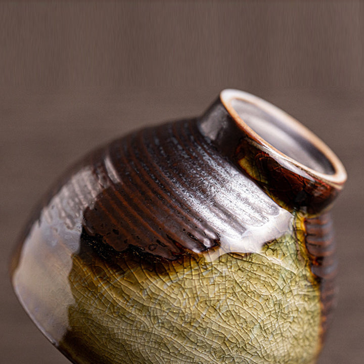 Buddha Stones Retro Brązowy Piec Zmiana Ceramiczny Filiżanka Kung Fu Filiżanka do Herbaty