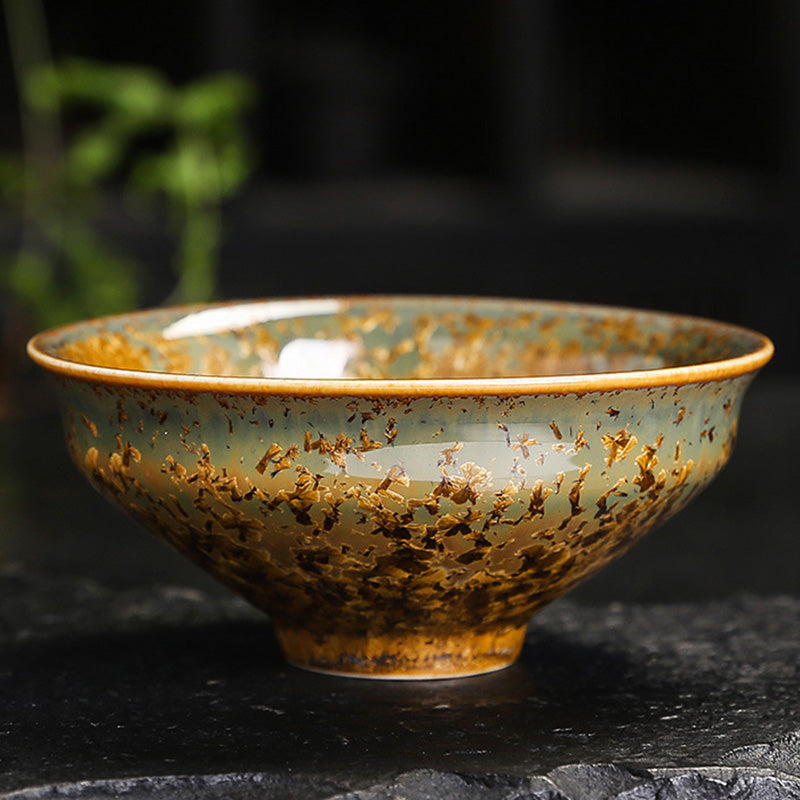 Buddha Stones Kolorowy Brązowy Ceramiczny Filiżanka Kung Fu Filiżanka Miska