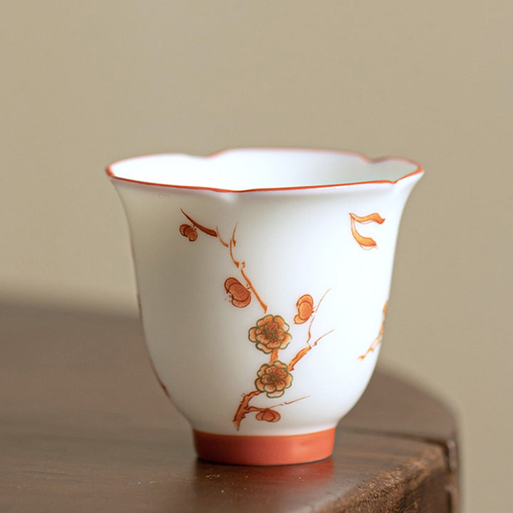 Buddha Stones Białe Porcelany Kwiaty Ceramiczny Gaiwan Sancai Filiżanka Kung Fu Filiżanka I Spodek Z Pokrywką