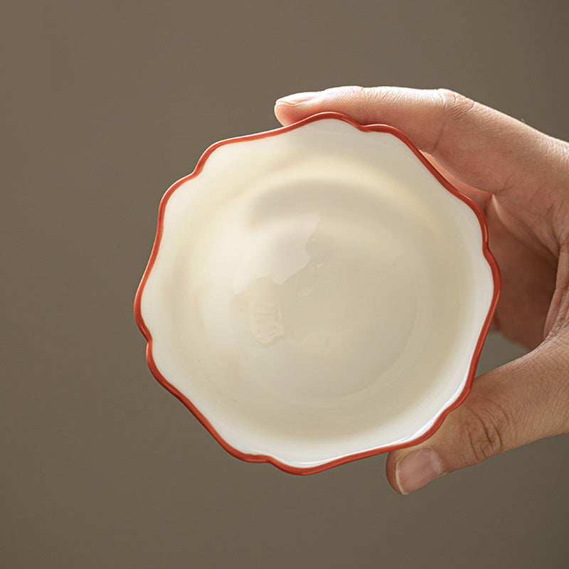 Buddha Stones Białe Porcelany Kwiaty Ceramiczny Gaiwan Sancai Filiżanka Kung Fu Filiżanka I Spodek Z Pokrywką
