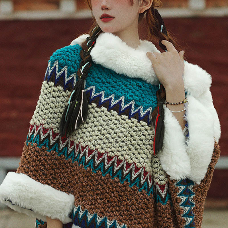 Buddha Stones Tybetański Wielokolorowy Pasiasty Szal Zimowy Przytulny Szalik Podróżny Otulacz - image 46