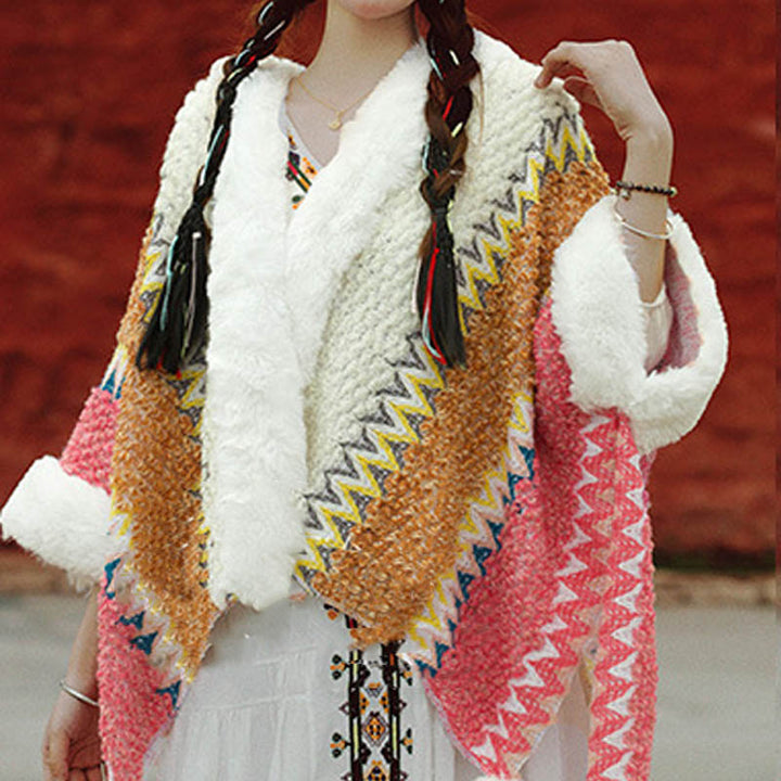 Buddha Stones Tybetański Wielokolorowy Pasiasty Szal Zimowy Przytulny Szalik Podróżny Otulacz - image 16