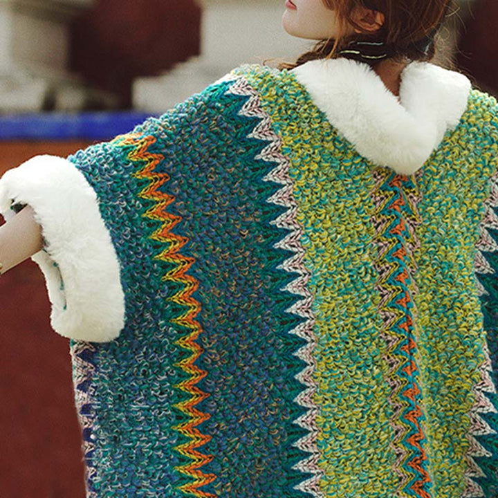 Buddha Stones Tybetański Wielokolorowy Pasiasty Szal Zimowy Przytulny Szalik Podróżny Otulacz - image 23