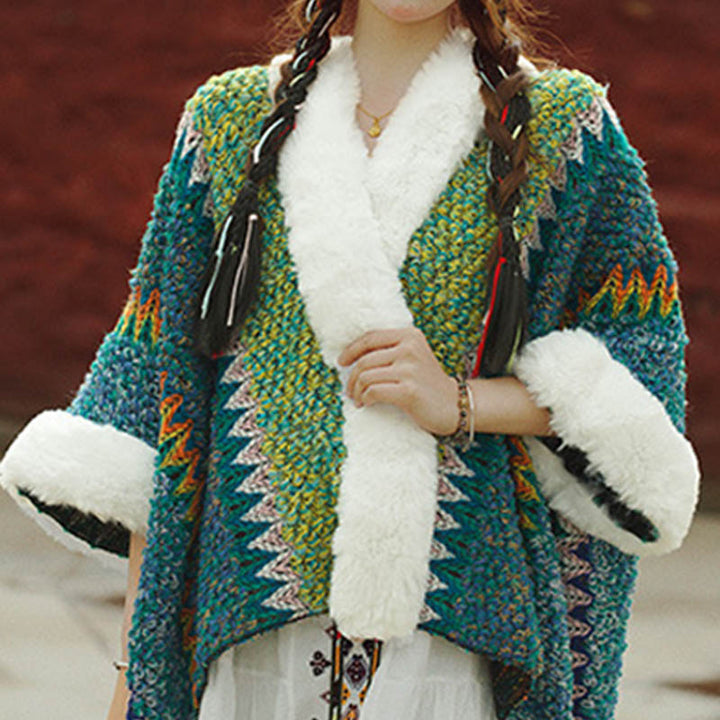 Buddha Stones Tybetański Wielokolorowy Pasiasty Szal Zimowy Przytulny Szalik Podróżny Otulacz - image 24