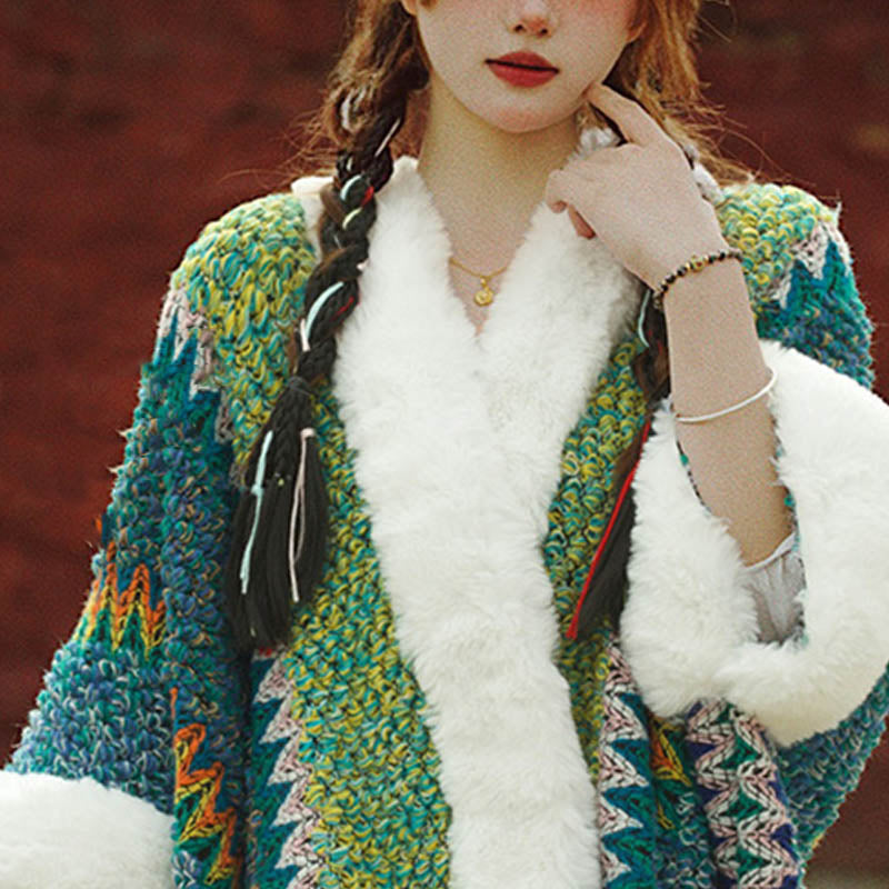 Buddha Stones Tybetański Wielokolorowy Pasiasty Szal Zimowy Przytulny Szalik Podróżny Otulacz - image 25