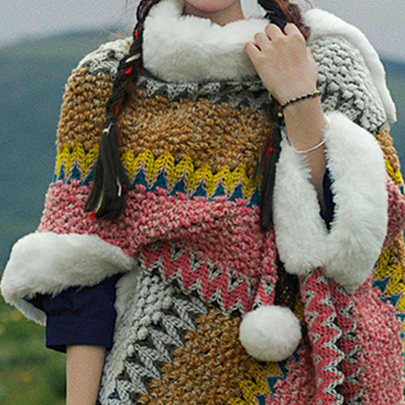 Buddha Stones Tybetański Wielokolorowy Pasiasty Szal Zimowy Przytulny Szalik Podróżny Otulacz - image 54