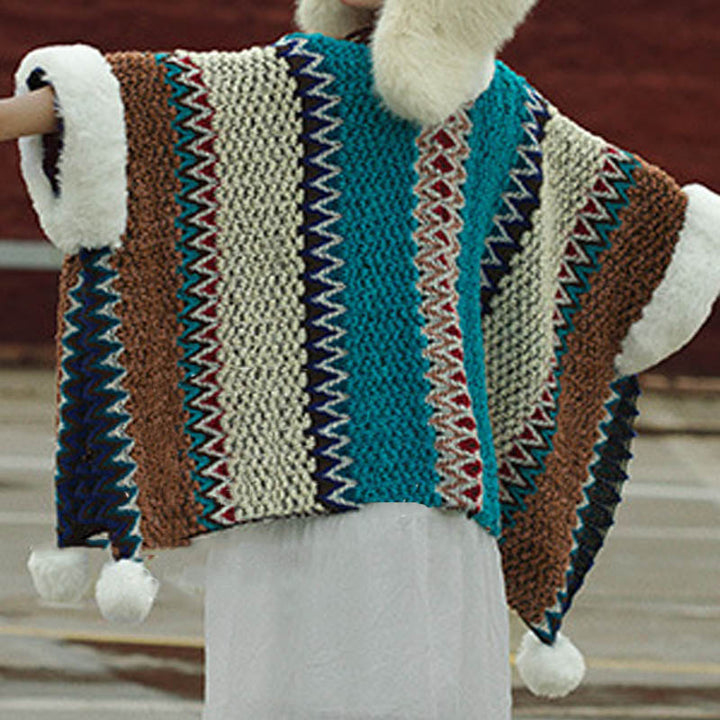 Buddha Stones Tybetański Wielokolorowy Pasiasty Szal Zimowy Przytulny Szalik Podróżny Otulacz - image 52