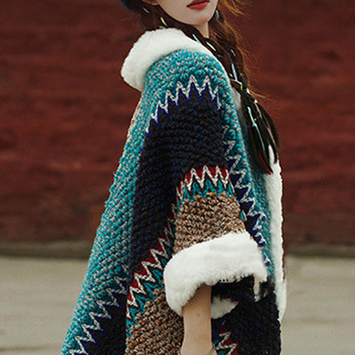 Buddha Stones Tybetański Wielokolorowy Pasiasty Szal Zimowy Przytulny Szalik Podróżny Otulacz - image 28