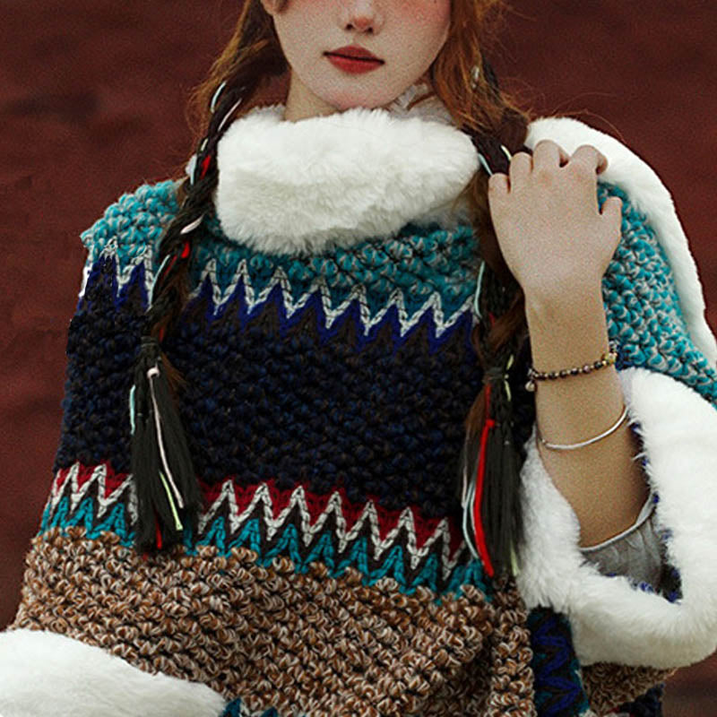 Buddha Stones Tybetański Wielokolorowy Pasiasty Szal Zimowy Przytulny Szalik Podróżny Otulacz - image 29