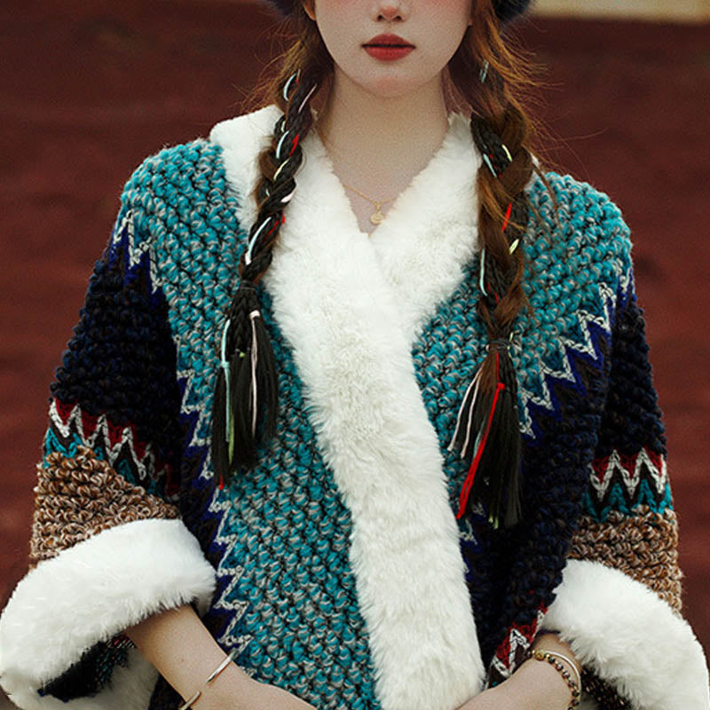 Buddha Stones Tybetański Wielokolorowy Pasiasty Szal Zimowy Przytulny Szalik Podróżny Otulacz - image 31