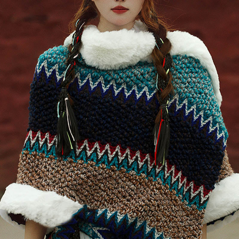 Buddha Stones Tybetański Wielokolorowy Pasiasty Szal Zimowy Przytulny Szalik Podróżny Otulacz - image 27