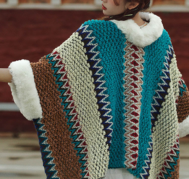 Buddha Stones Tybetański Wielokolorowy Pasiasty Szal Zimowy Przytulny Szalik Podróżny Otulacz - image 48