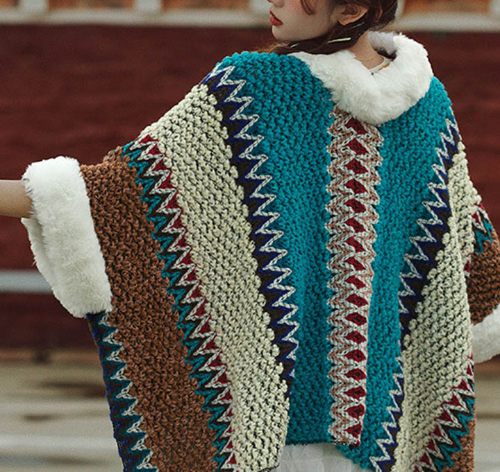 Buddha Stones Tybetański Wielokolorowy Pasiasty Szal Zimowy Przytulny Szalik Podróżny Otulacz - image 48