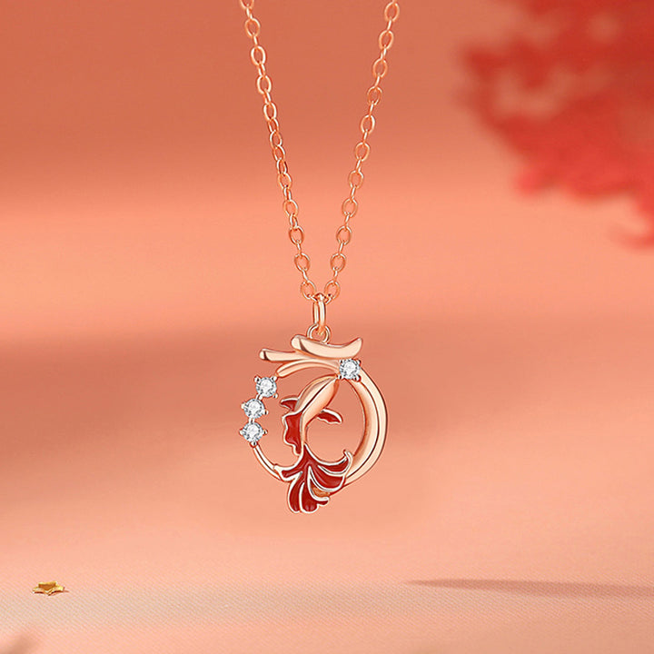 Buddha Stones 925 Srebro Sterling Rok Smoka Koi Ryba Fu Charakter Szczęścia Naszyjnik Wisiorek Bransoletka