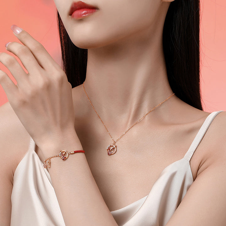 Buddha Stones 925 Srebro Sterling Rok Smoka Koi Ryba Fu Charakter Szczęścia Naszyjnik Wisiorek Bransoletka