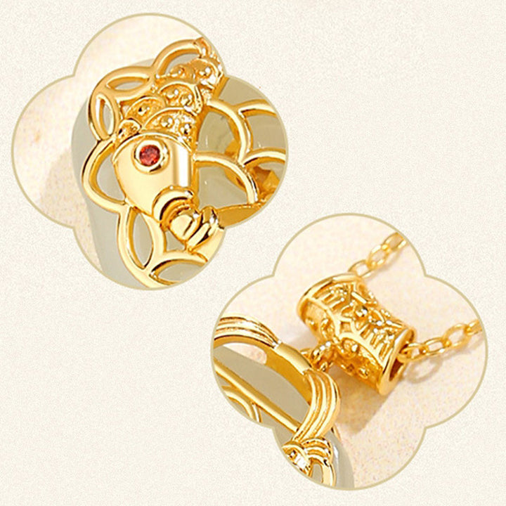 Buddha Stones 925 Srebro Sterling Naturalny Hetian Jade Koi Fish Naszyjnik Bogactwo Wisiorek