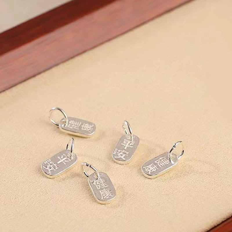 Buddha Stones 925 Srebro Sterlingowe Pomyślne Chmury Spokojna Klamra Bezpieczna I Zdrowa Bransoletka na Kostkę