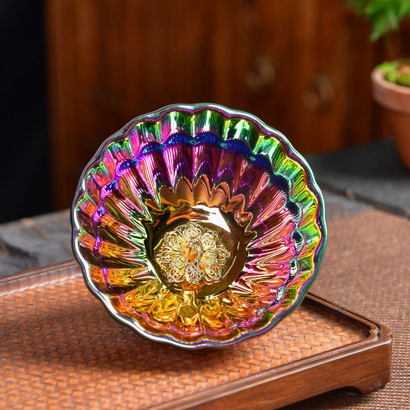 Buddha Stones Lotos Paw Inkrustowany Wielokolorowy Chiński Jianzhan Ceramiczny Filiżanka Do Herbaty Kung Fu