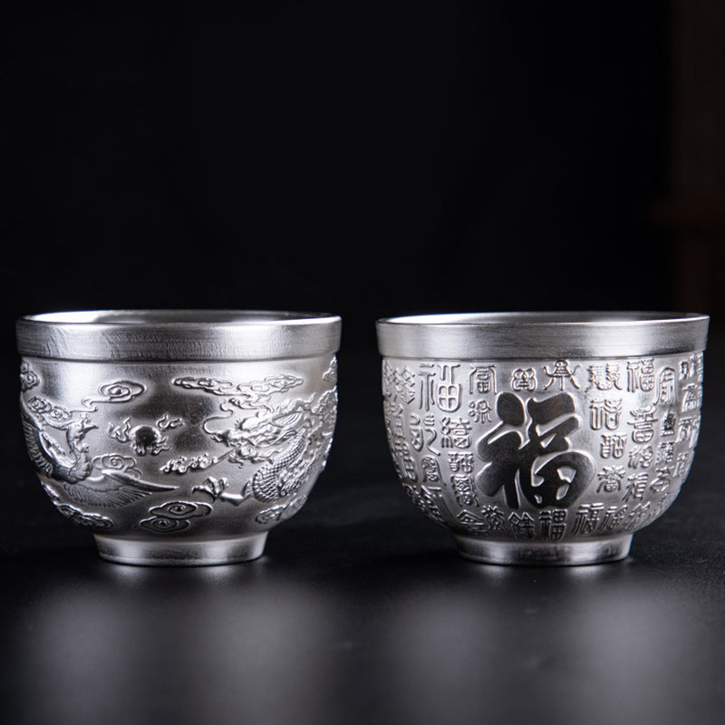 Buddha Stones Fu Charakter Smok Feniks Koń Ryba Koi Ceramiczny Filiżanka Kung Fu Filiżanka do herbaty