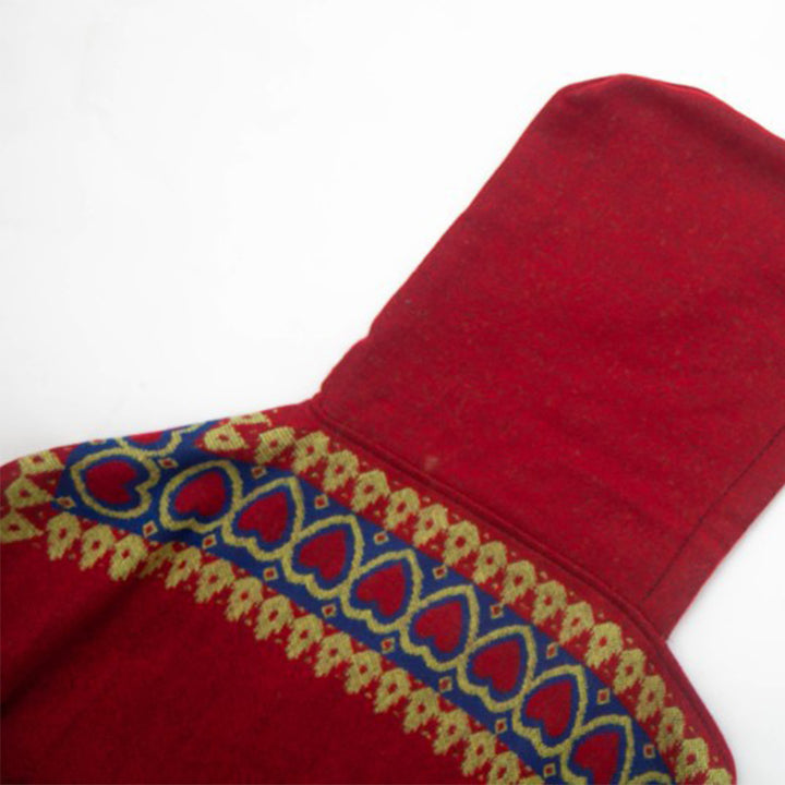 Buddha Stones Tybetański szal Czerwony Serce Miłości Chwost Kaptur Płaszcz Zimowy Przytulny Szalik Podróżny Otulacz - image 22