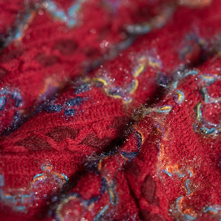 Buddha Stones Tybetański Kolorowy Pasiasty Szal Frędzle Sweter Zimowy Przytulny Podróżny Szalik Otulacz - image 12