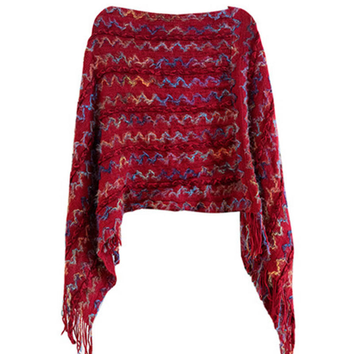 Buddha Stones Tybetański Kolorowy Pasiasty Szal Frędzle Sweter Zimowy Przytulny Podróżny Szalik Otulacz - image 20