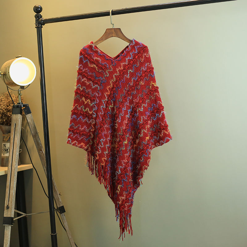 Buddha Stones Tybetański Kolorowy Pasiasty Szal Frędzle Sweter Zimowy Przytulny Podróżny Szalik Otulacz - image 19