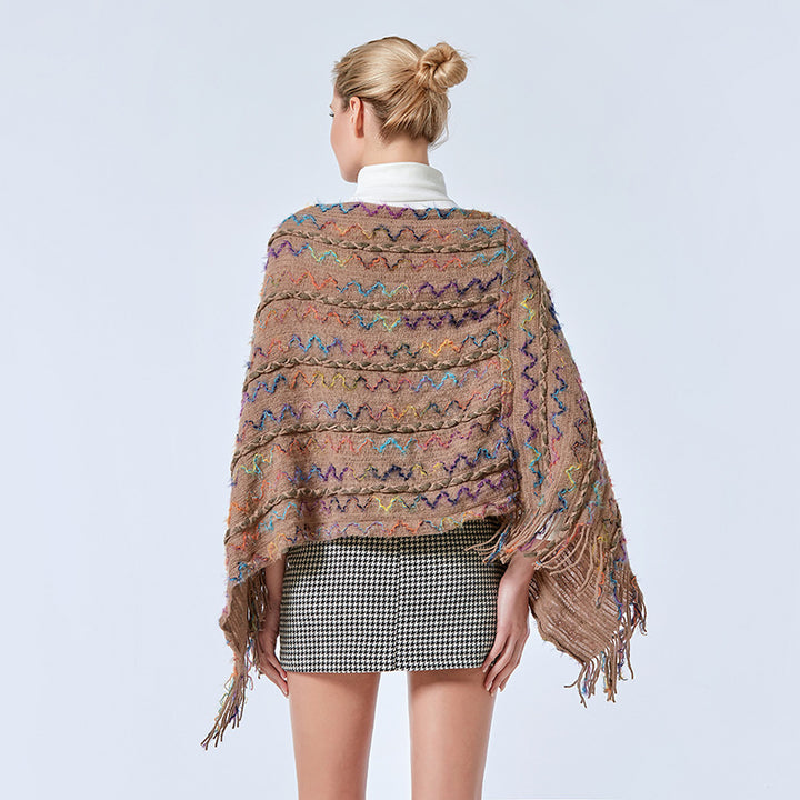 Buddha Stones Tybetański Kolorowy Pasiasty Szal Frędzle Sweter Zimowy Przytulny Podróżny Szalik Otulacz - image 24