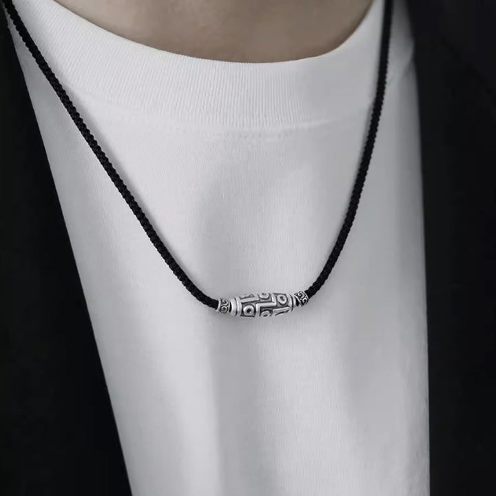 Buddha Stones 999 Srebro Sterling Dziewięciooki Dzi Koralik Wzór Ochrona Naszyjnik Wisiorek Lina - image 11