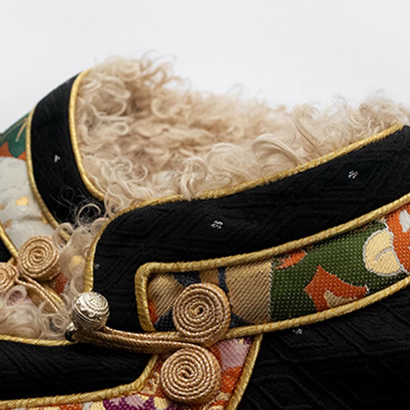 Buddha Stones Tybetańskie Ubrania Lhasa Polar Podszyty Top Zimowy Ubrania Damskie - image 4