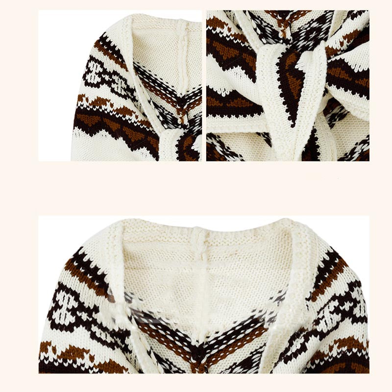 Buddha Stones Tybetański trójkątny szal w paski frędzle zimowy przytulny szalik podróżny otulacz - image 11