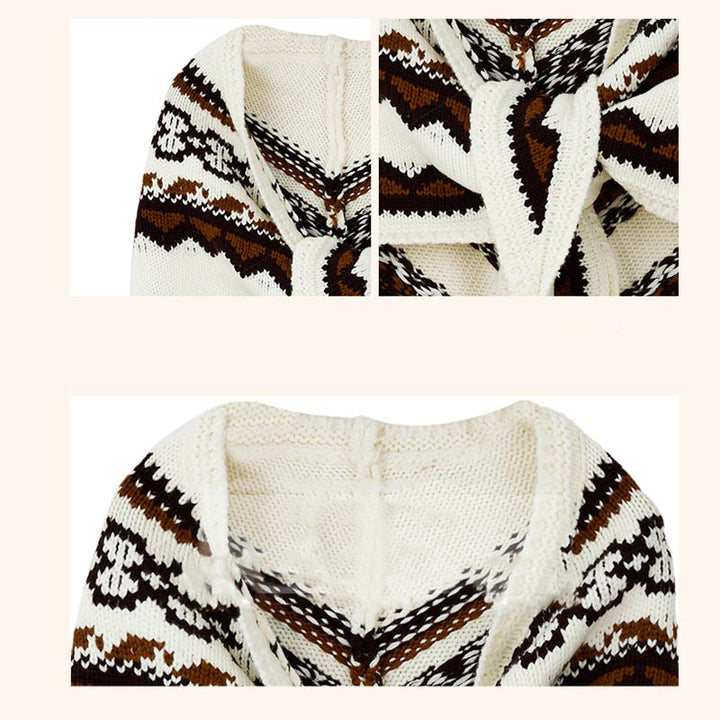 Buddha Stones Tybetański trójkątny szal w paski frędzle zimowy przytulny szalik podróżny otulacz - image 11