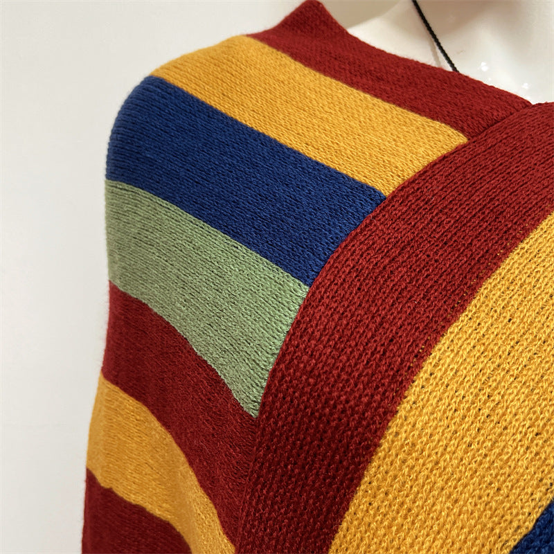 Buddha Stones Tybetański Kolorowy Pasiasty Wzór Szal Frędzle Sweter Zimowy Przytulny Podróżny Szalik Otulacz - image 16