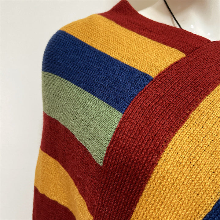 Buddha Stones Tybetański Kolorowy Pasiasty Wzór Szal Frędzle Sweter Zimowy Przytulny Podróżny Szalik Otulacz - image 16