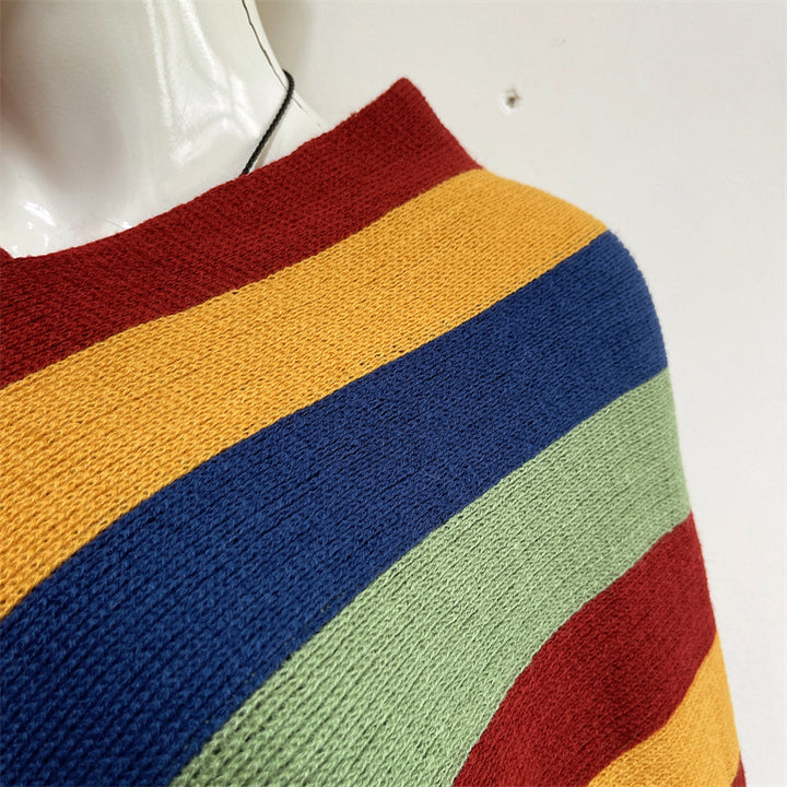 Buddha Stones Tybetański Kolorowy Pasiasty Wzór Szal Frędzle Sweter Zimowy Przytulny Podróżny Szalik Otulacz - image 17