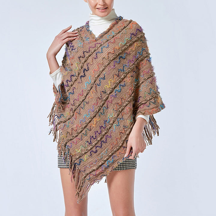 Buddha Stones Tybetański Kolorowy Pasiasty Szal Frędzle Sweter Zimowy Przytulny Podróżny Szalik Otulacz - image 25