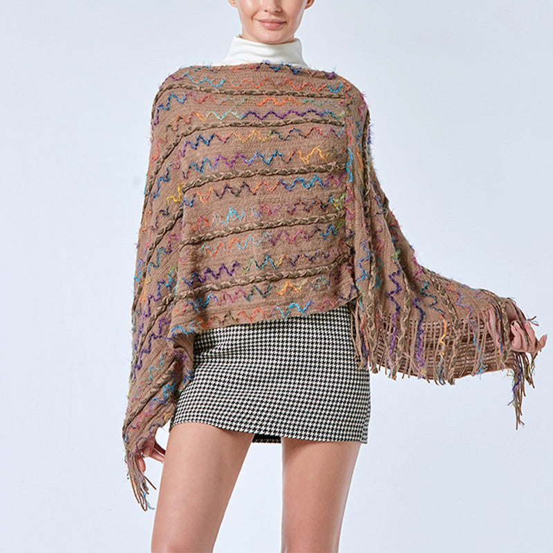 Buddha Stones Tybetański Kolorowy Pasiasty Szal Frędzle Sweter Zimowy Przytulny Podróżny Szalik Otulacz - image 27