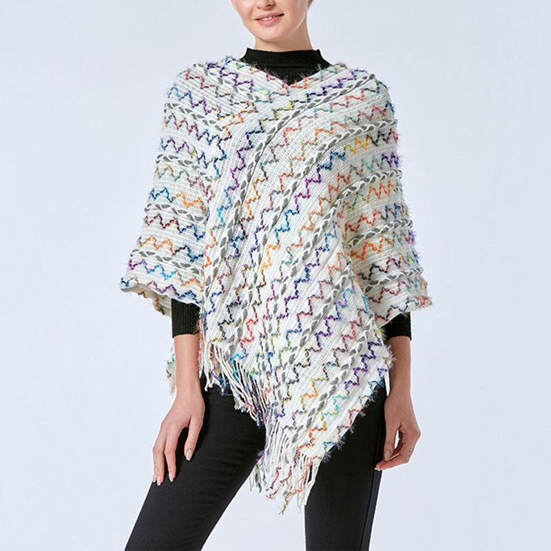 Buddha Stones Tybetański Kolorowy Pasiasty Szal Frędzle Sweter Zimowy Przytulny Podróżny Szalik Otulacz - image 32