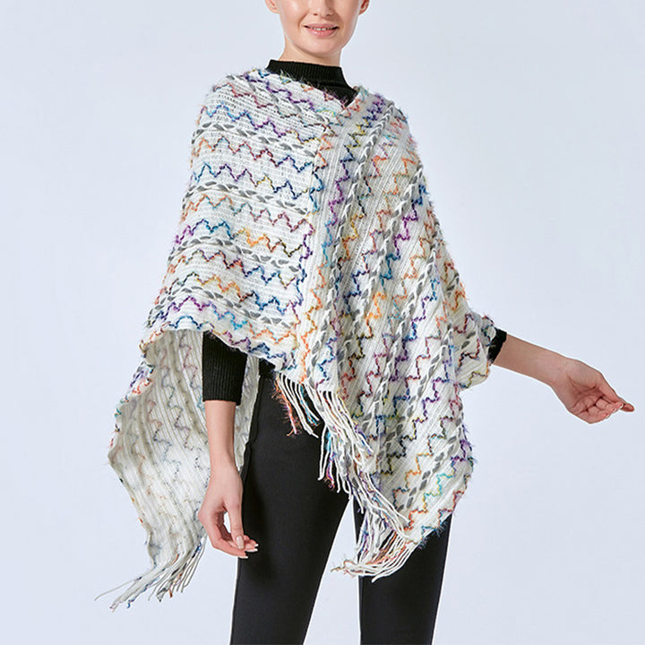 Buddha Stones Tybetański Kolorowy Pasiasty Szal Frędzle Sweter Zimowy Przytulny Podróżny Szalik Otulacz - image 31