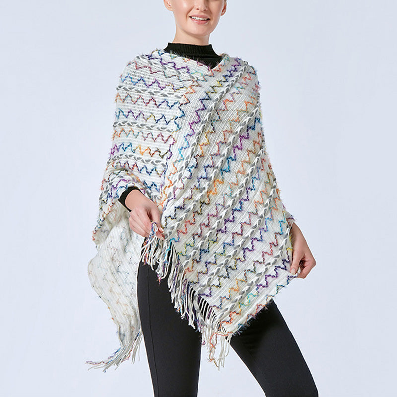 Buddha Stones Tybetański Kolorowy Pasiasty Szal Frędzle Sweter Zimowy Przytulny Podróżny Szalik Otulacz - image 35