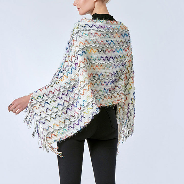 Buddha Stones Tybetański Kolorowy Pasiasty Szal Frędzle Sweter Zimowy Przytulny Podróżny Szalik Otulacz - image 34